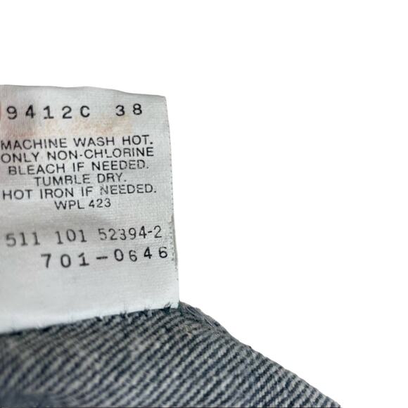 Vintage Levi’s 701 Student Fit Button Fly Denim Jeans Pants Bottoms - Picture 7 of 10